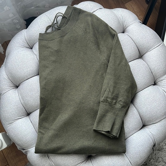 Express Green Strappy Open Back Sweater - Picture 1 of 6